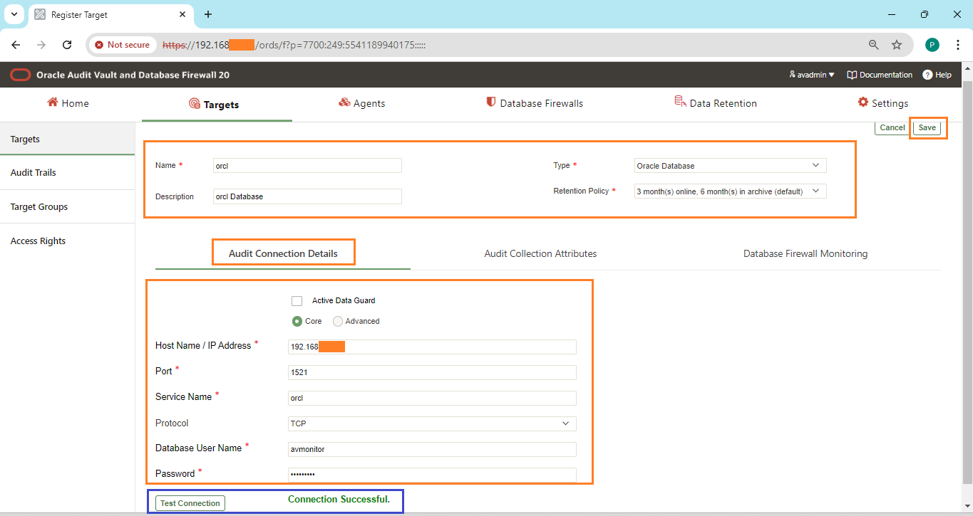 How to Register a target database on AVDF console - orakldba - ORACLE ...
