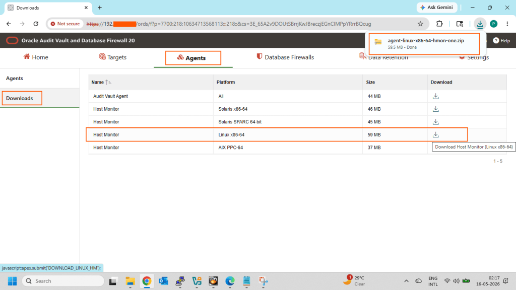 Download the Host Monitor Agent for Linux Platform