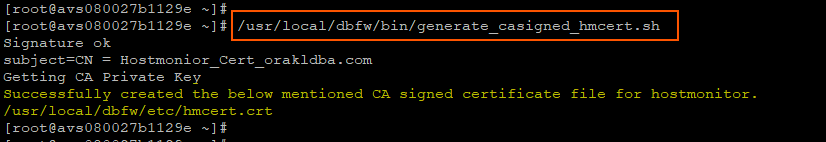 Generate a signed cert file