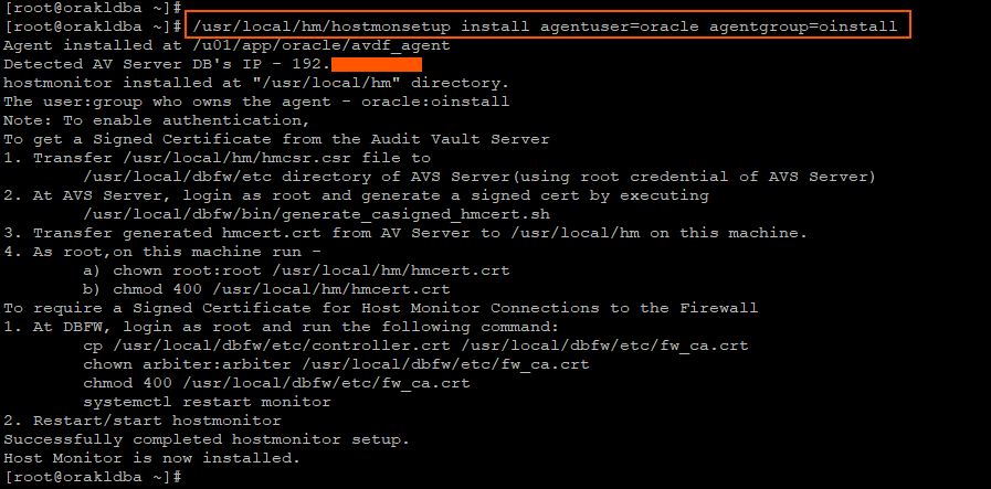 Install the Host Monitor agent
