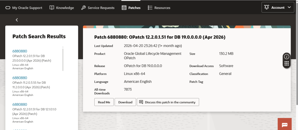 Latest OPatch Utility